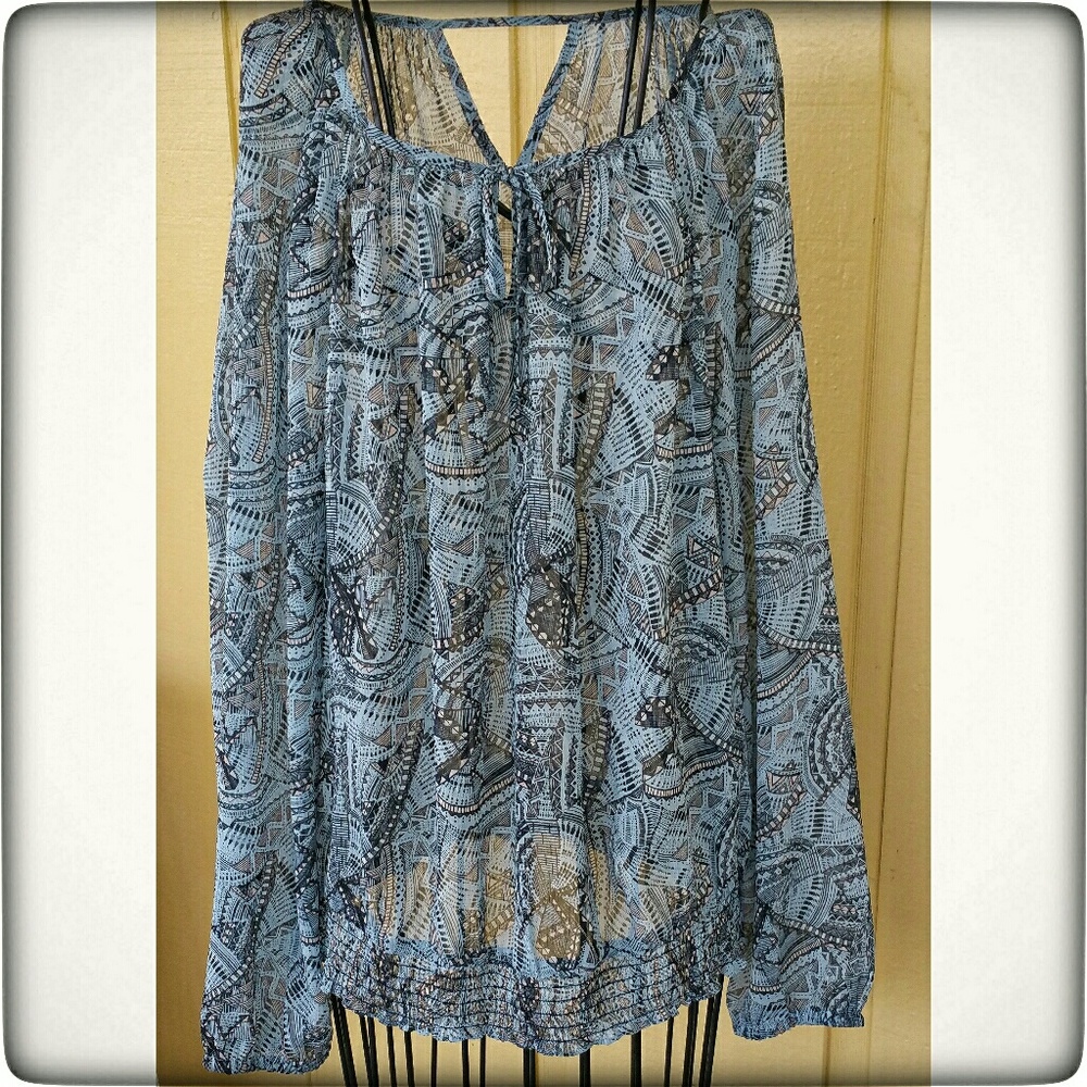 Sheer Top in Cool Colors